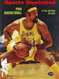 LAKERS WILT CHAMBERLAIN SIGNED AUTH SI MAGAZINE PSA/DNA  