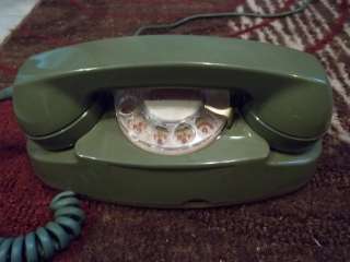 Vintage Avacado Green Princess Rotary Dial Phone 1965 WORKS!  