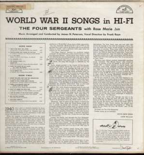 The Four Sergeants WORLD WAR II SONGS on ABC/Paramount  
