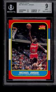 1986 Fleer Basketball Michael Jordan ROOKIE RC #57 BGS 9 MINT (PWCC 