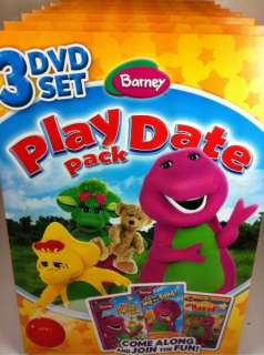 Barney Play Date Pack (2011) 3 DVD SET 884487109636  
