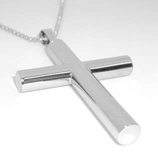 platinum clad 925 sterling silver cross pendant chain metal condition 