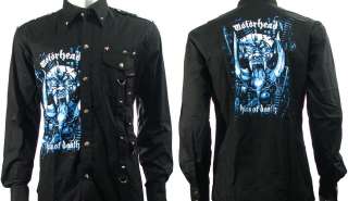 Motorhead Biker Punk Rock LS Long Sleeve Shirt Sz S  