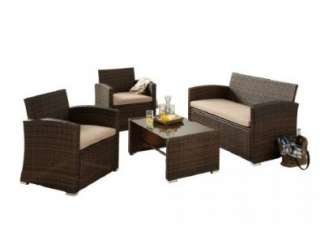   Sitzgruppe Lounge Möbel in Rattan Optik 7 teilig #San Marino  