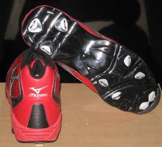   baseball cleats metal spikes classic mid g3 red new used new size 10