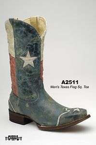Corral Mens Boots Genuine Leather Red/White/Blue A2511 All Sizes 