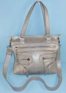 Brighton H3314S Morrison Silver Sterling Messenger Tote Authentic 