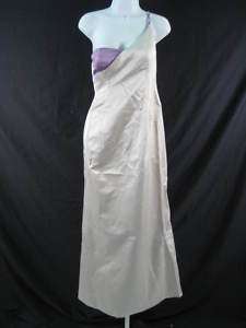BERGDORF GOODMAN Gray Linned padded Long Dress Sz. 8  