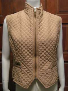 Womens Golden Dress Quilted Riding Vest   small  