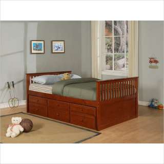   Full or Lower Full Bunk Burnished Pine Kids Bed 081438212791  