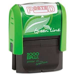  2000 PLUS Green Line Message Stamp, Posted, 1 1/2 x 9/16 