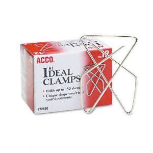  ACCO  Ideal Clamps, Steel Wire, Large (2 5/8), Silver 