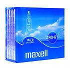 New 5 x Maxell Blank BD R Blu ray Disc Jewel Case 25GB
