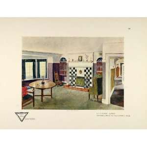 1905 Print C. F. A. Voysey Architect Interior Design   Original Print