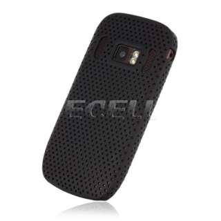 BLACK PERFORATED MESH BACK CASE COVER FOR NOKIA C7  