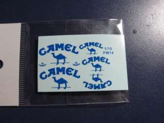   1/18 Camel Decal For Minichamps Williams FW14 FW14B