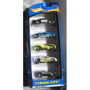 Hot Wheels Cyborg City Gift Pack Five 5 : Toys & Games : 