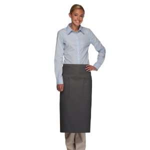  DayStar 122 Two Pocket Full Bistro Apron   Charcoal 