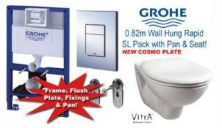 GROHE RAPID 0.82m SL Toilet Cistern Frame + PLATE+ PAN  