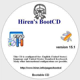 Hirens Boot CD 15.1   Emergency Repair/Fix Disk   Free 1st Class UK 