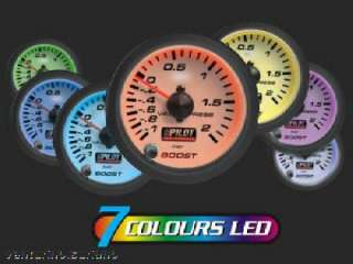 Manometro per misurazione Pressione Turbo   Ø 52 mm   7 Colours, per 