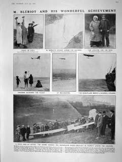 1909 ENGLISH CHANNEL AEROPLANE ISSY BLERIOT RARA AVIS  