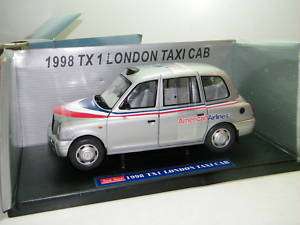   SUN STAR   TX1 LONDON TAXI CAB 1998 AMEICAN AIRINE 1/18