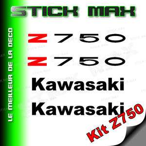   kit 4 Stickers Autocollant Peganita decal Kawasaki Z750 Z 750 