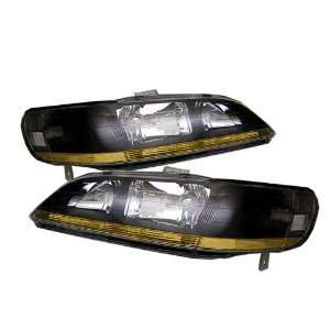  Honda Accord Crystal Amber Headlights/ Head Lights/ Lamps 