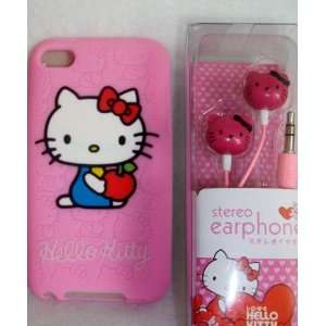  Pink Silicone Hello Kitty Back Case Cover for Ipod touch 4 