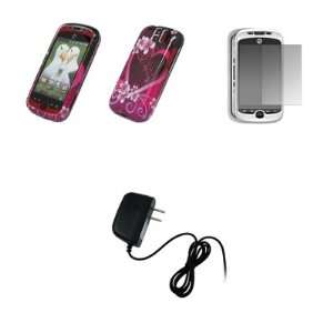   Crystal Clear Screen Protector + Home Travel Wall Charger for HTC