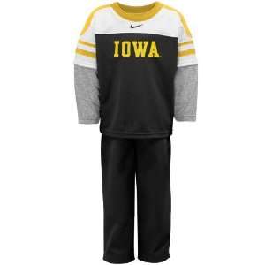  Nike Iowa Hawkeyes Infant Black Mock Double Layer T shirt 