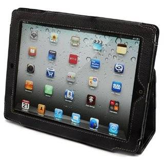 Snugg iPad 2 Case Leather Cover and Flip Stand with Elastic Hand Strap 