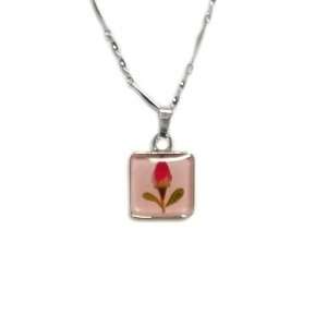  4 Leaf Clover Pink Bloom Pendant Necklace Toys & Games