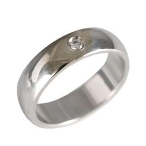 14K White Gold Round cut Diamond Men & Womens Couple Wedding Ring 