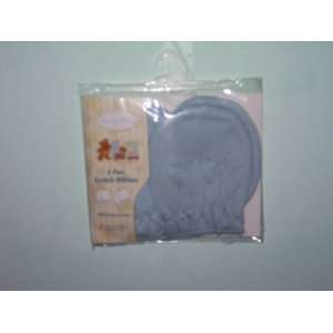  Comfy Baby 2 Pair Scratch Mittens (Blue)