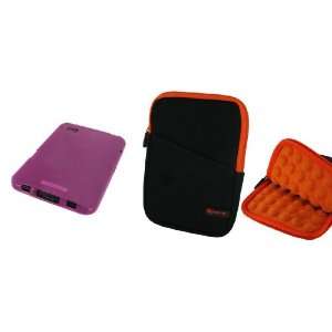  Super Bubble Neoprene Sleeve Case (Black / Orange) and TPU Flex Skin 