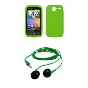 HTC Desire Premium Neon Green Silicone Skin Case Cover 