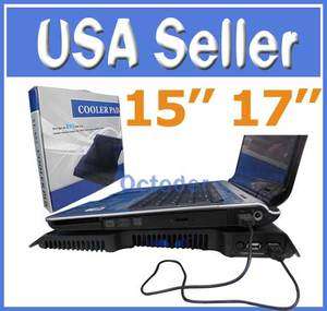 17 Inch USB Cooling Cooler Pad Fan for Laptop Notebook  
