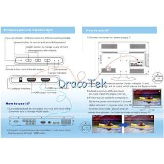 Gigxon 2D to 3D Conversion Signal Video Converter TV movie Blue Ray 