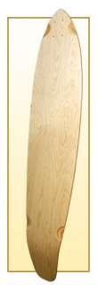Natural Longboards Kicktail Skateboard Deck 40X 10  