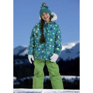  686 Girls Mannual Bubbles Puffy Jacket (Turquoise) XS (6 