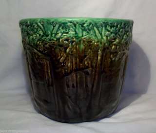 Vintage Weller Pottery Majolica Forest Jardiniere MINT  