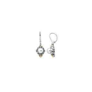  ZALES Diamond Antique Drop Earrings in Sterling Silver and 