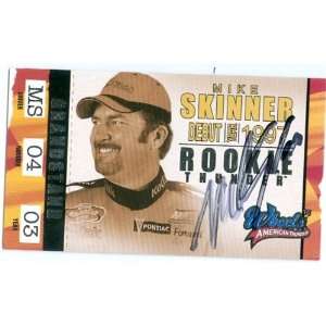   Skinner autographed Trading Card (Auto Racing) Wheels 