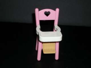 FP Loving Family Dollhouse Pink Baby High Chair  