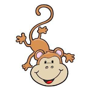  Childrens Wall Decals   Cartoon Baby Monkey Hanging 