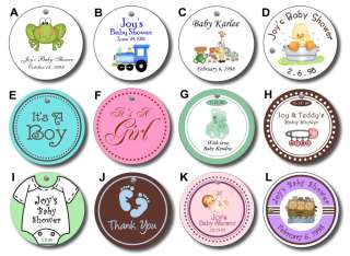 Baby Shower Round Favor Tags