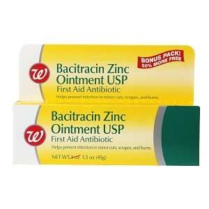  Walgreens Bacitracin Zinc Ointment USP, 1.5 oz: Health 