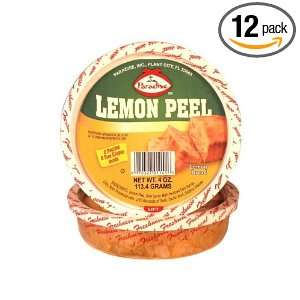 Paradise Diced Lemon Peel, 4 Ounce Tubs Grocery & Gourmet Food
